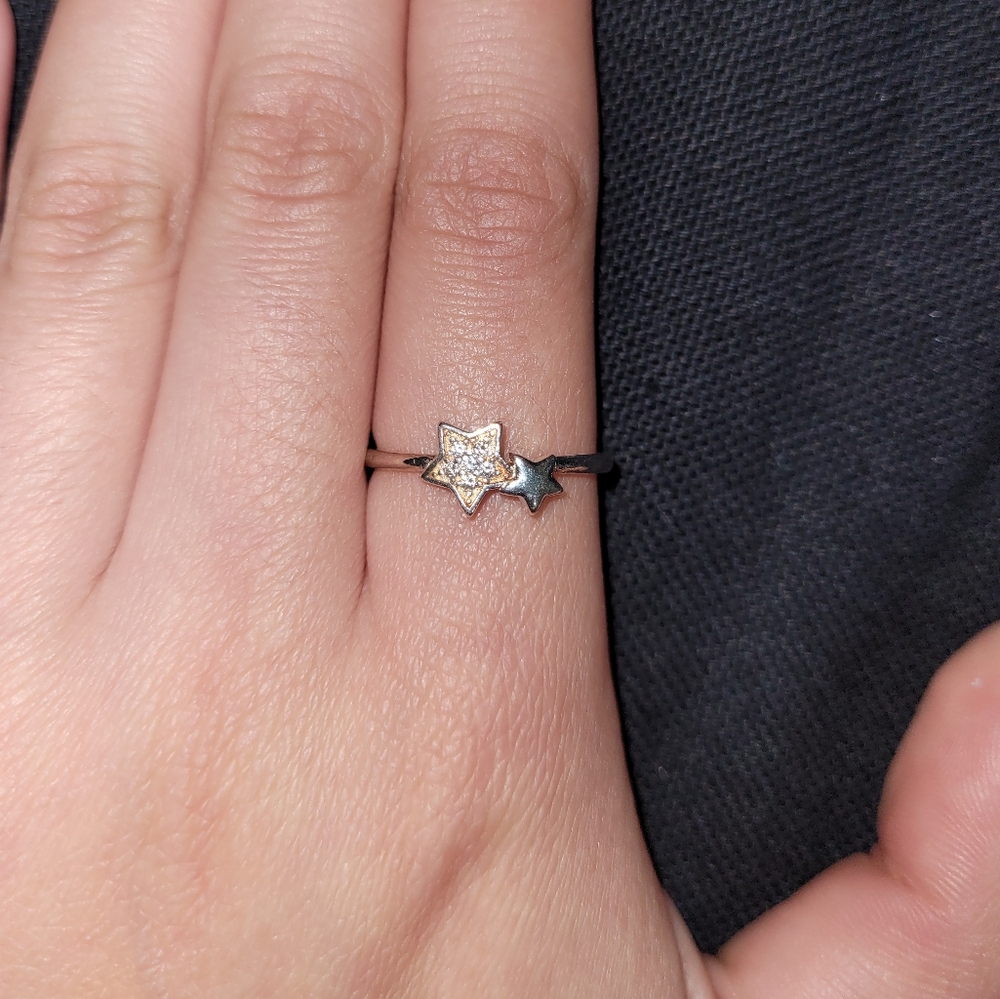 925 Silver Star Ring